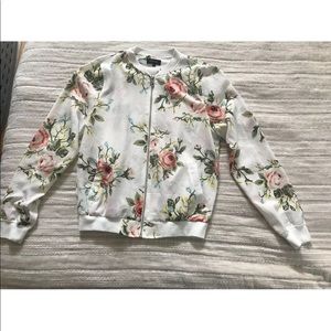 Floral lightweight bomber jacket small